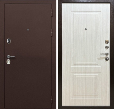 Дверь MXD Союз 90мм Антик Медь - панель Лиственница беленая