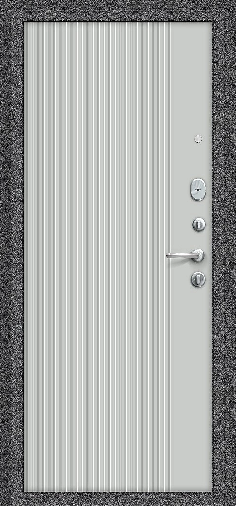 Входная дверь Тайга-9 Вертикаль Антик Серебряный/Серый BR5596